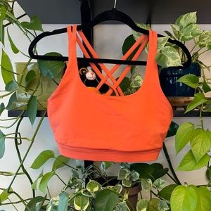Lululemon Energy Bra size 10 Orange